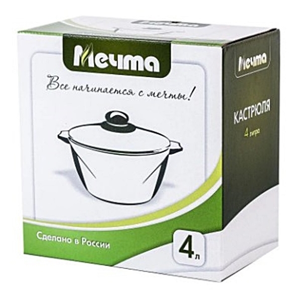 Кастрюля Мечта Гранит Black 4л 24см (44802)