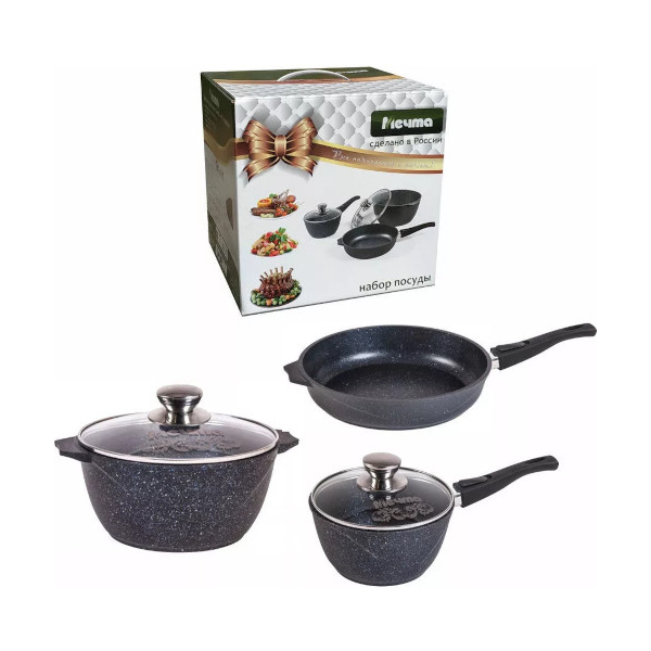 Набор кастрюль Мечта №1 Гранит Star (5 предметов) (р001803)