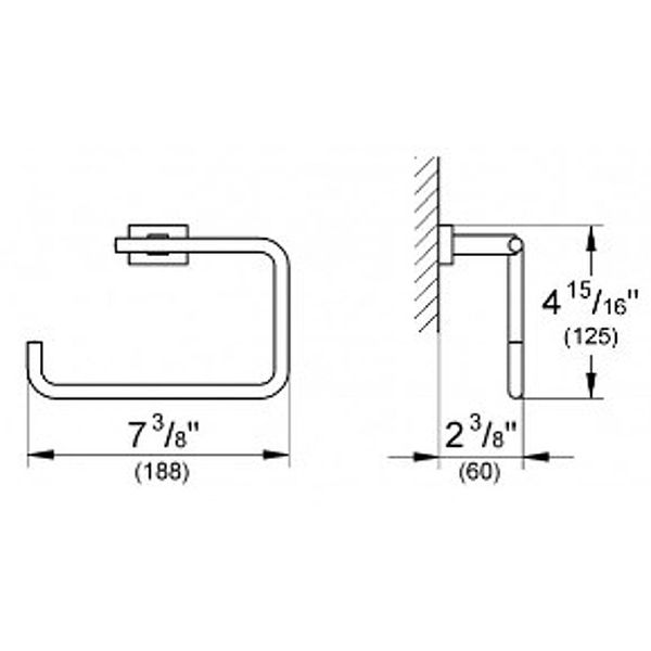 Кольцо Grohe 40510001 Essentials Cube, хром (для полотенца)