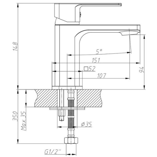 Смеситель Decoroom DR20011 (для умывальника)
