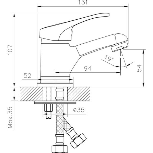 Смеситель Decoroom DR21011 (для умывальника)