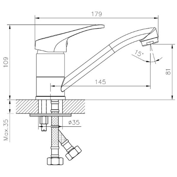 Смеситель Decoroom DR21012 (для умывальника)
