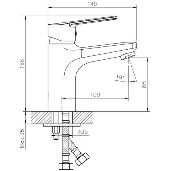 Смеситель Decoroom DR22011 (для умывальника)