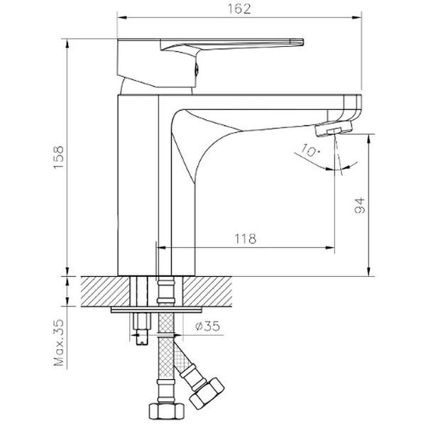 Смеситель Decoroom DR72011 (для умывальника)