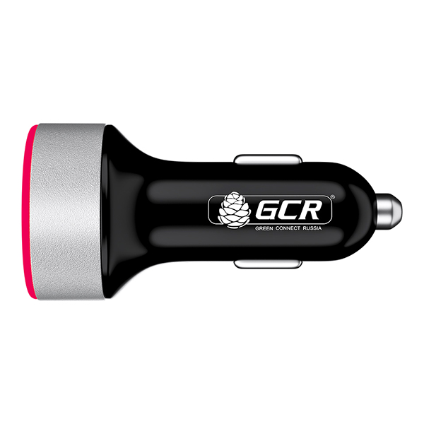Автомобильное зарядное устройство GCR UP-518N1779, 2 USB 4.8A, LED индикация