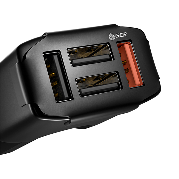 Автомобильное зарядное устройство GCR UP-513D, 4 USB 3A, 4.8A