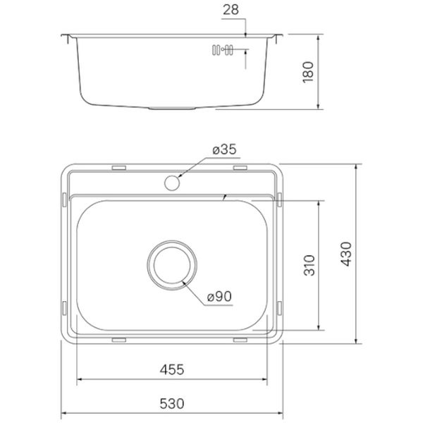 Мойка кухонная Iddis Basic сатин (BAS53S0i77)