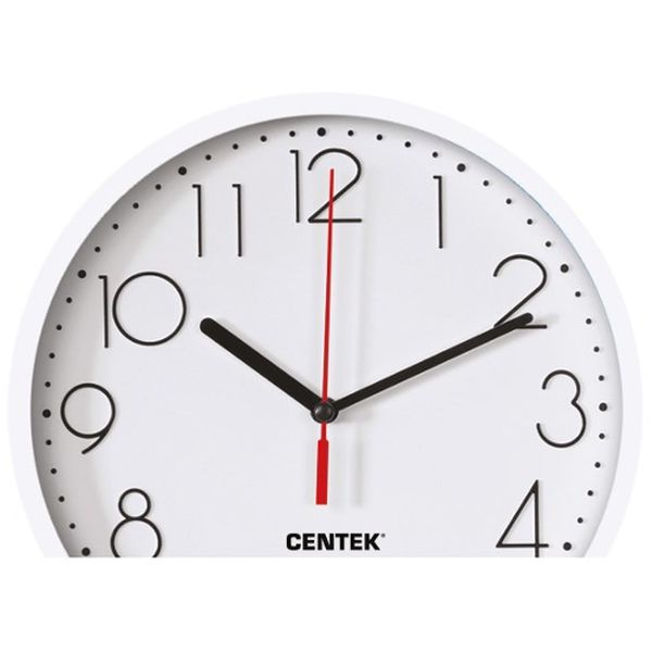 Часы настенные Centek CT-7105 White (круглые 23см)