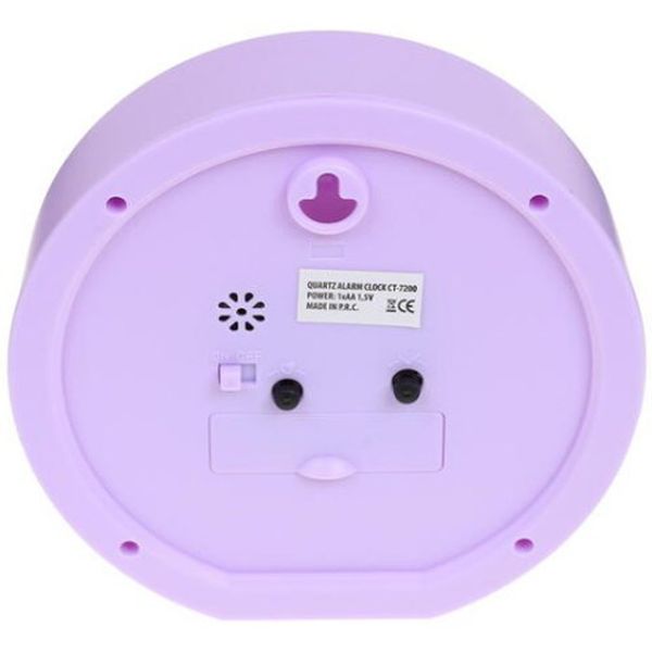 Будильник Centek CT-7200 круг, лиловый
