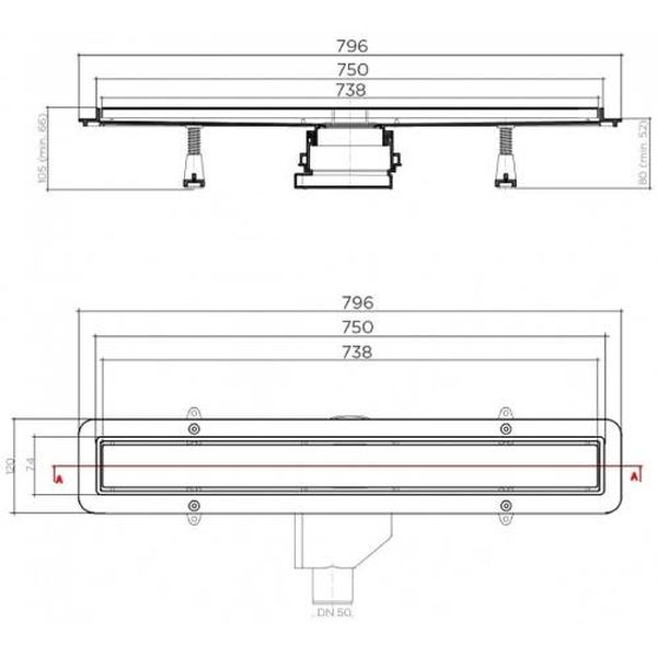 Душ. лоток Pestan Betto Net Line 750 (блистер)