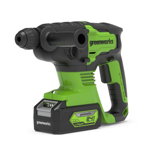Перфоратор Greenworks GD24SDS2 с АКБ 2Ah и ЗУ (3803007SA)