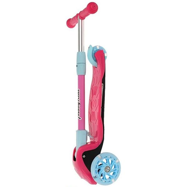 Самокат Moby Kids Disco, 120 PU свет и звук на деке, розов.(641464)