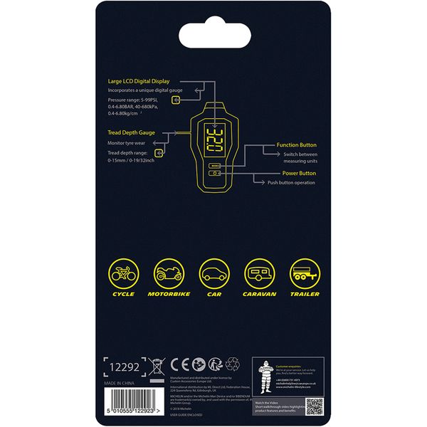 Манометр Michelin 12292