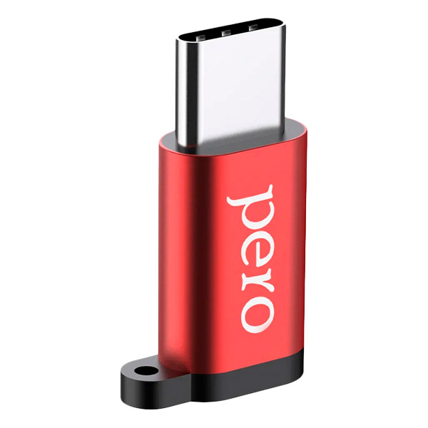 Переходник Pero AD01 LIGHTNING TO MICRO USB,красный(PRAD01LMRD)