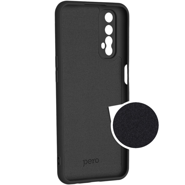 Клип-кейс Pero Для Realme 7 черный (PCLS-0057-BK)