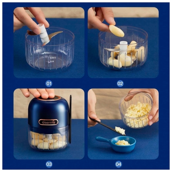 Электромельничка Xiaomi Deerma Pro Mini Garlic Stirrer DEM-JS200 синий