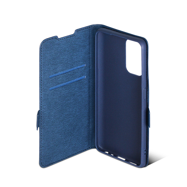 Чехол DF для Oppo A74 (4G), синий с флипом