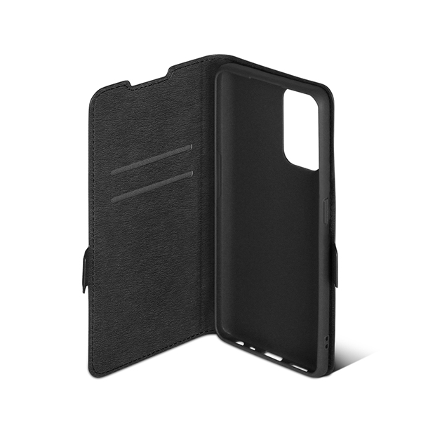 Чехол DF для Oppo A74 (4G), черный с флипом