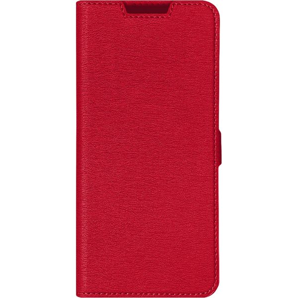 Чехол DF для Realme C25, красный с флипом