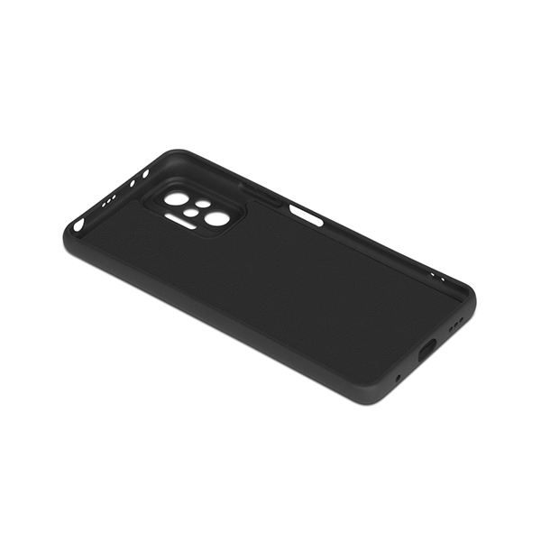 Чехол DF для Xiaomi Redmi Note 10 Pro, черный силикон с мф