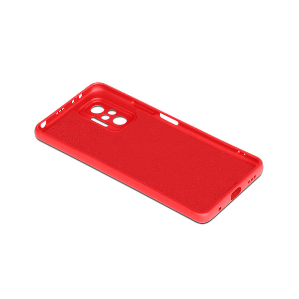 Чехол DF для Xiaomi Redmi Note 10 Pro, красн.силикон с мф