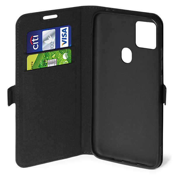 Чехол DF для ZTE Blade 20 Smart, черный с флипом