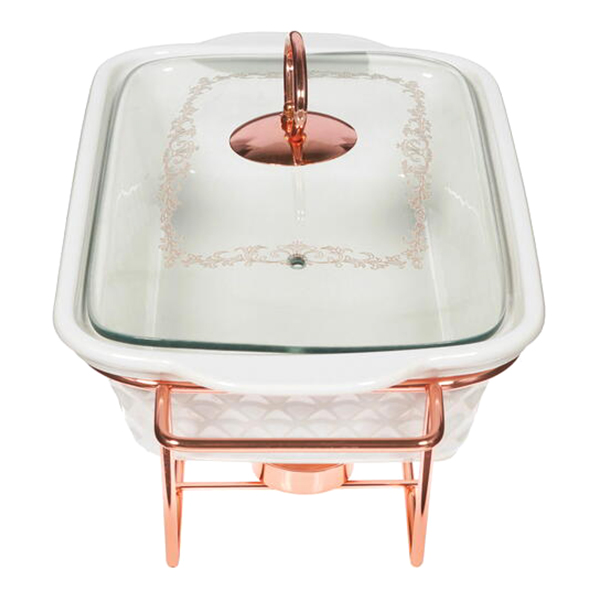 Форма для выпекания (керамика) Lara 1.1л 30,2см, 2 свечи (LR12-01 розовое золото)