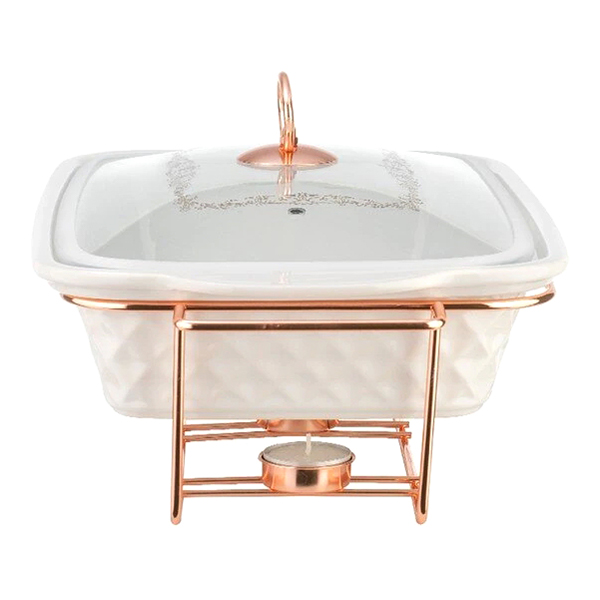 Форма для выпекания (керамика) Lara 2.9л 40,9см, 3 свечи (LR12-04 розовое золото)