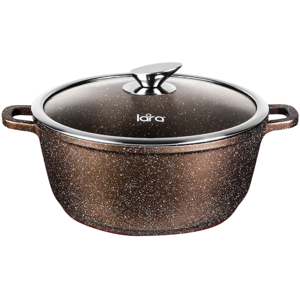 Кастрюля Lara Rio 24х11см, 4,2л (LR02-204 CHOCO)