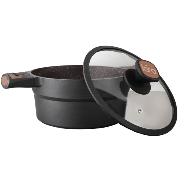 Кастрюля Lara LARA Monaco 2,5л 20х9,5см (LR02-300 CHOCO)