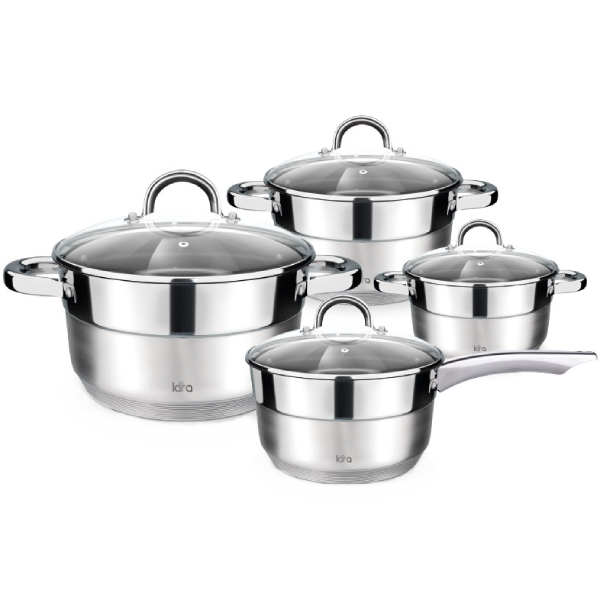 Набор кастрюль Lara AURORA 8 пр. (LR02-113)