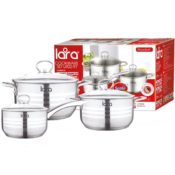 Набор кастрюль Lara Standart, 6 пр. (LR02-97)