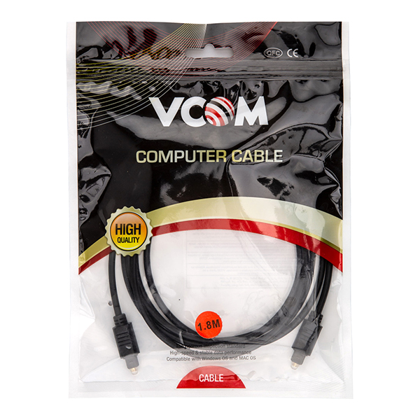 Кабель оптический (hi-fi) VCOM ODT Toslink 2м (CV905-2M)