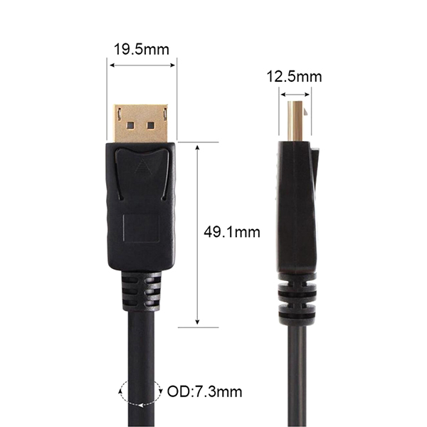 Кабель цифровой аудио-видео VCOM DisplayPort 1.2 3м (VHD6220-3M)