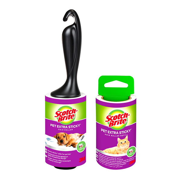 Набор 3M 839RS-48EU2SET Scotch-Brite ролик+блок от шерсти