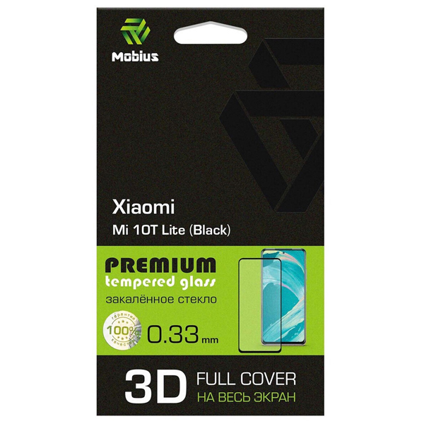 Защитное стекло для смартфона MOBIUS Mi&nbsp;10T&nbsp;Lite&nbsp;3D&nbsp;Full&nbsp;Cover&nbsp;Black