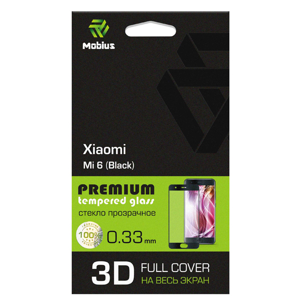 Защитное стекло для смартфона MOBIUS Mi&nbsp;6&nbsp;3D&nbsp;Full&nbsp;Cover&nbsp;Black