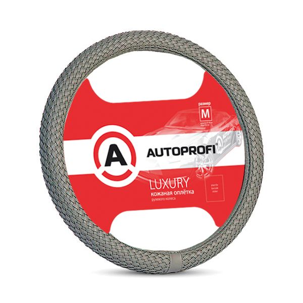 Оплетка для&nbsp; руля AutoProfi AP-800 GY (M) фото