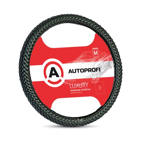 Оплетка для&nbsp; руля AutoProfi AP-800 BK (M) фото