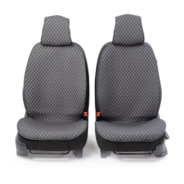 Накидка на сидение CarPerformance На перед.сидения 2 шт.лен (CUS-1052 GY/GY)