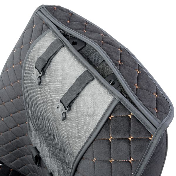 Накидка на сидение CarPerformance На перед.сидения 2 шт.алькантара (CUS-1012 BK/BE)