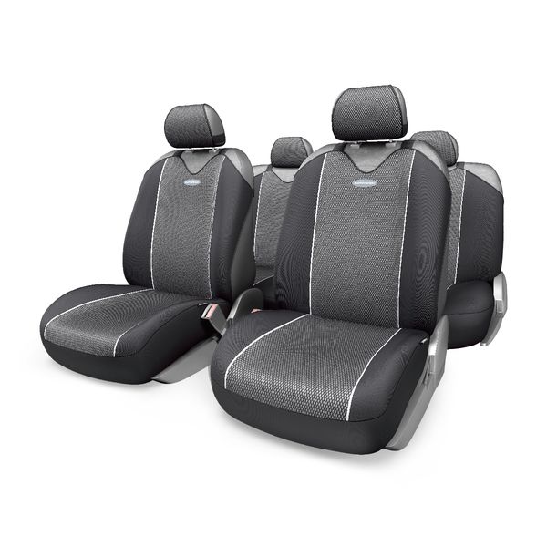 Чехол AutoProfi CARBON PLUS CRB-902P BK/GY