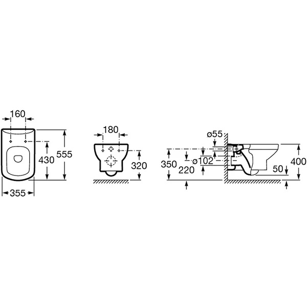 Комплектующие для инсталляций Roca Dama Senso (893104680)