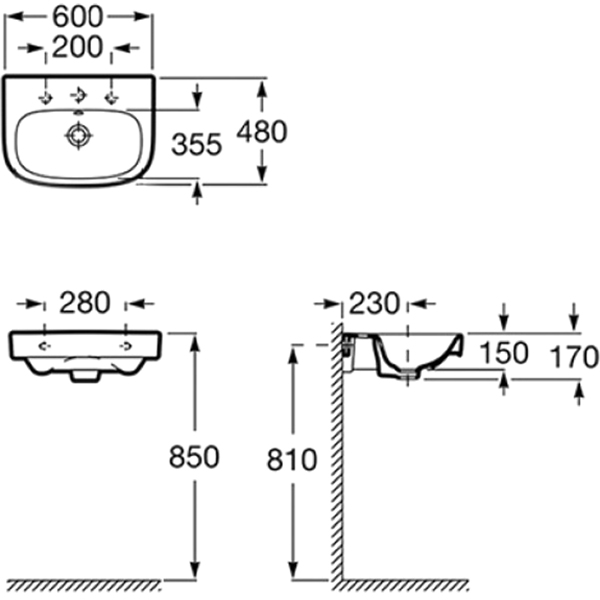 Раковина Roca Debba 60 (32799400Y)