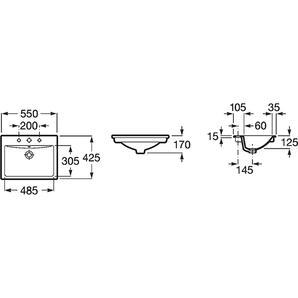 Раковина Roca Diverta 55 (32711600Y)