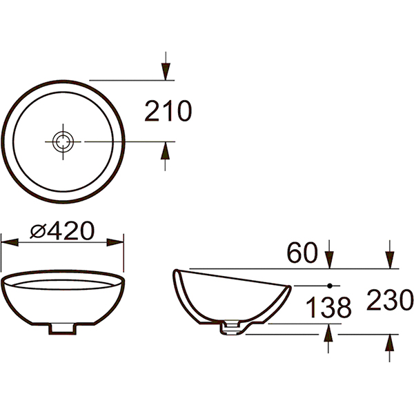 Раковина Roca Bol 42 (327876000)