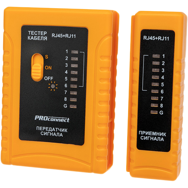Тестер Proconnect Кабеля RJ-45+RJ-11 (12-1006-4)