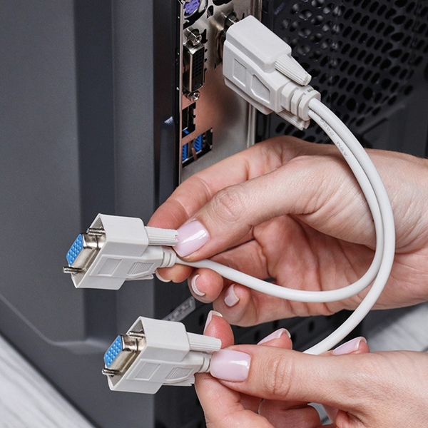 Переходник Rexant Штекер VGA - 2 гнезда VGA, провод (17-6834)