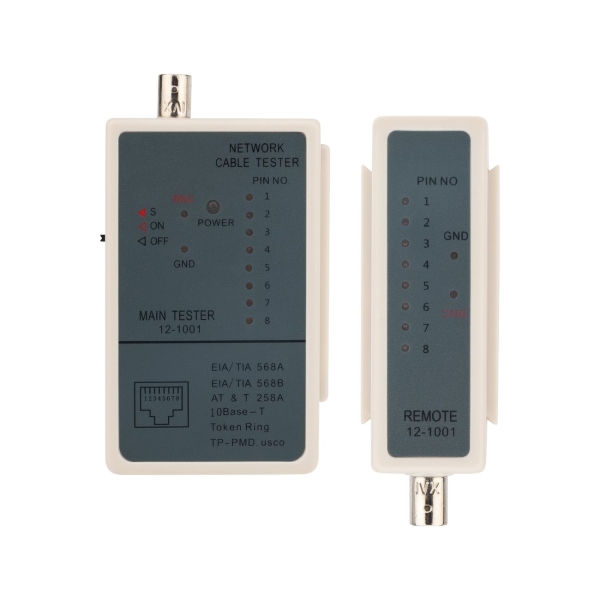 Тестер Rexant Кабеля RJ-45 + BNC 5248 (12-1001)