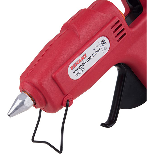 Пистолет клеевой Rexant 60 Вт, с кнопкой (12-0114)